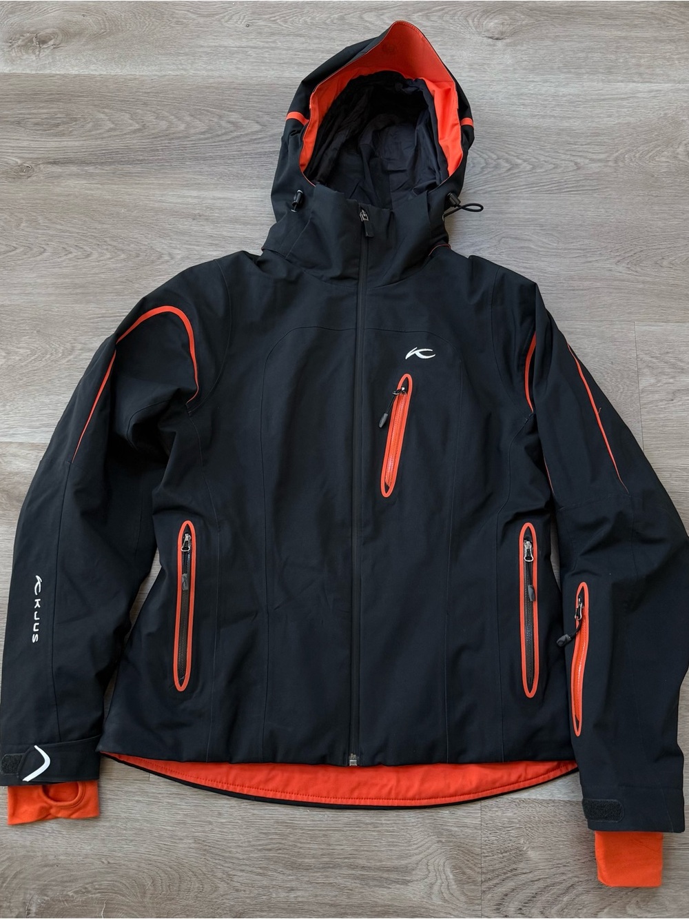 KJUS Dermizax Neckwarmer Premium Down Recco Hooded Ski Jacket Women Size 38 / M